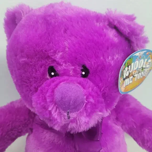 Kelly Toy Kuddle Me 17" Purple Bear Plush  33126-2PL6 - Picture 2 of 6